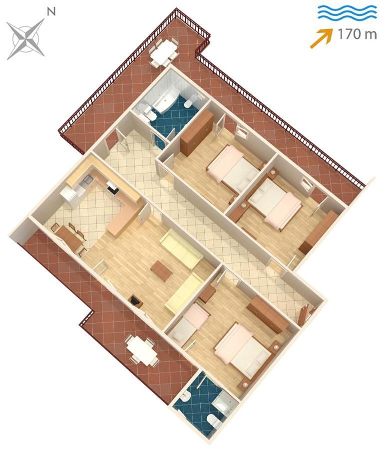 Apartment Arbanija 1125A トロギール エクステリア 写真